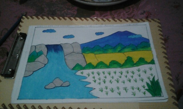 Benang Raja Tunik Batik Wanita Lengan Panjang Motif Daun Gugur