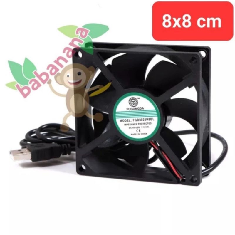 Fan 8x8cm 5V kipas cooler router modem hdd external cooling laptop usb