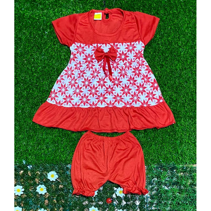 baju bayi dress motif lucu setelan 3-18bulan