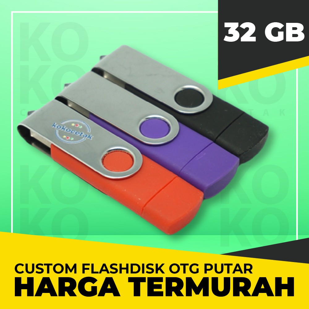 Flashdisk OTG Putar 32 GB Custom - FD OTG PUTAR - USB Puter Custom 32 GB