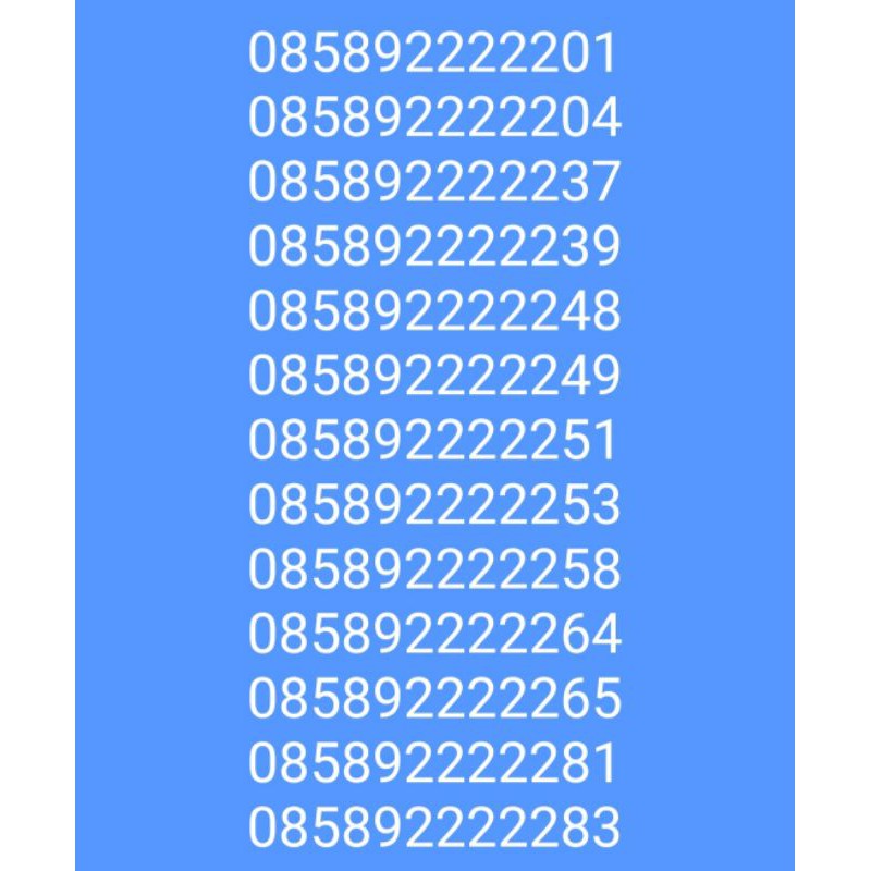 Nomer Cantik Indosat