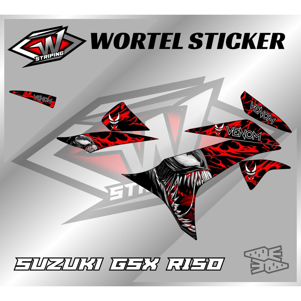 Striping Hologram GSX R 150-Stiker Lis Decal Motor GSX R 150 Venom