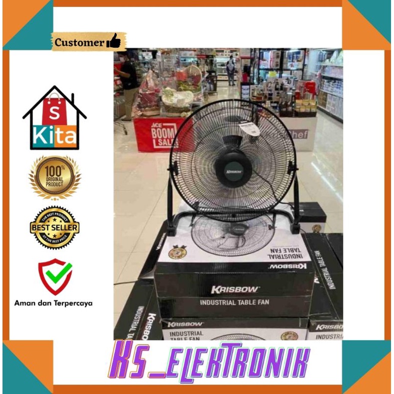 Kipas angin Krisbow 16 Inci/Kipas angin meja/Kipas angin full besi/table fan