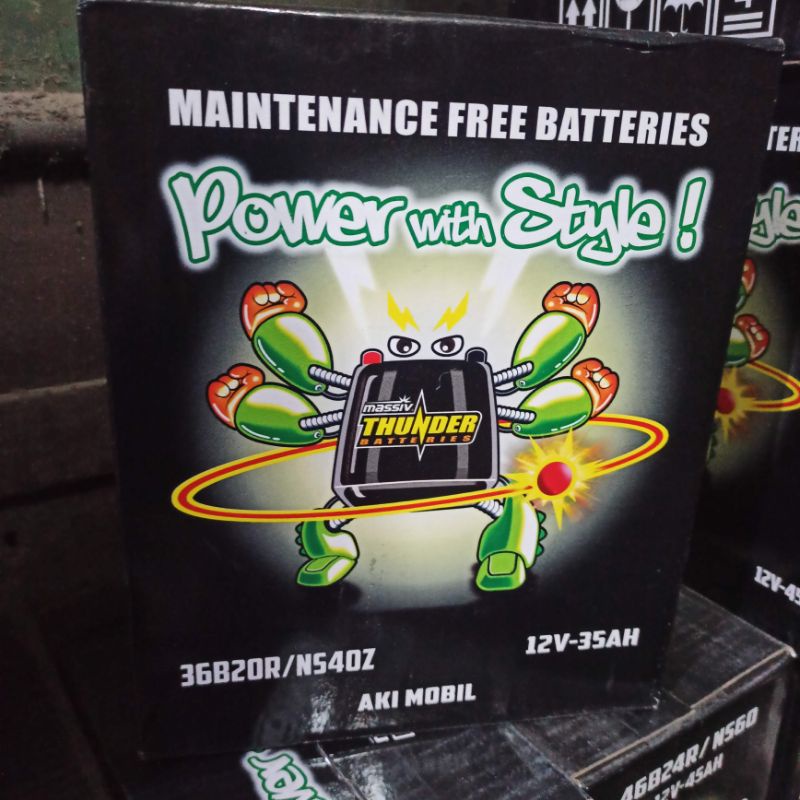 Aki Kering Mobil Massiv Thunder NS40Z Cimahi Bandung