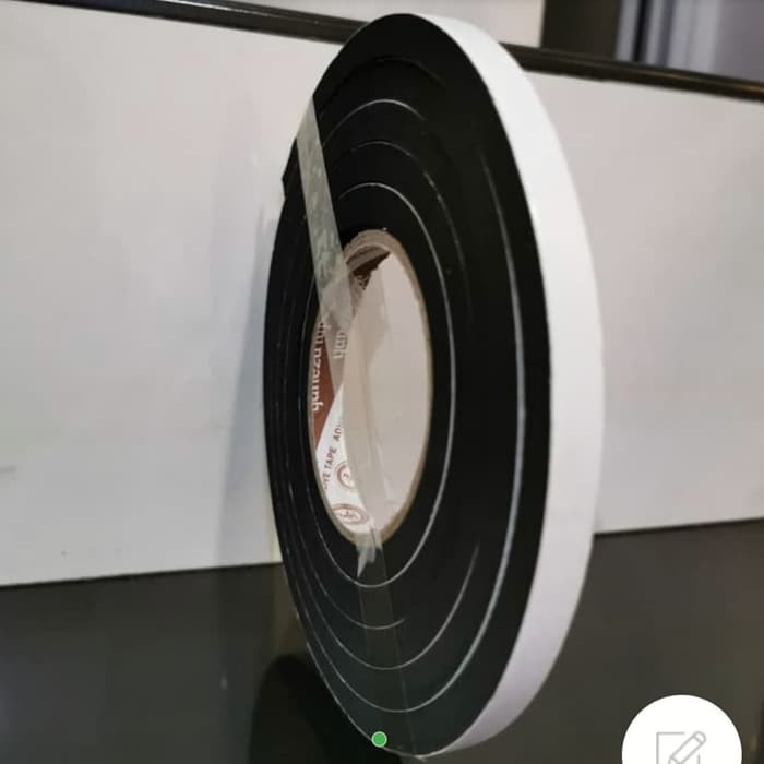 single tape foam hitam uk. 12mm x 10 meter,  tebal 2mm