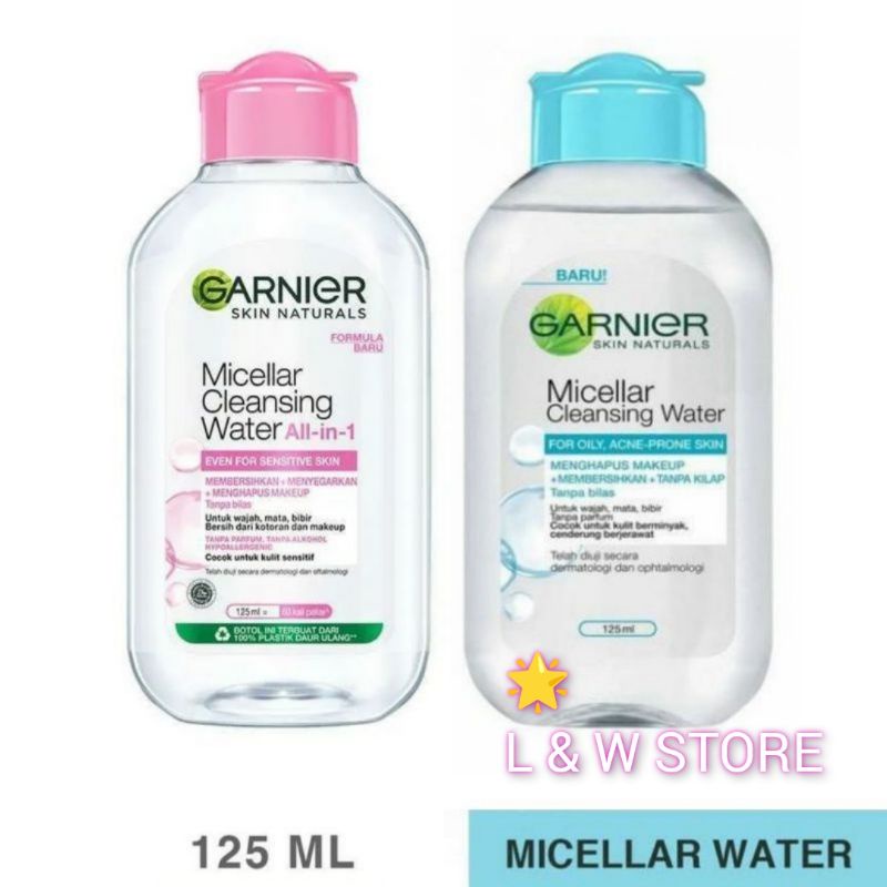 Garnier Micellar Cleaning Water 125ml Pink &amp; Biru