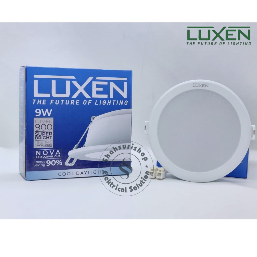 LUXEN NOVA 9 WATT DOWNLIGHT LED PANEL IB BULAT SUPERBRIGHT BERGARANSI