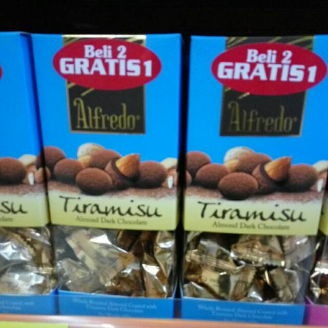 

( beli 2 gtlratis 1 ) ALFREDO TIRAMISU ALMNOND DARK /180GR