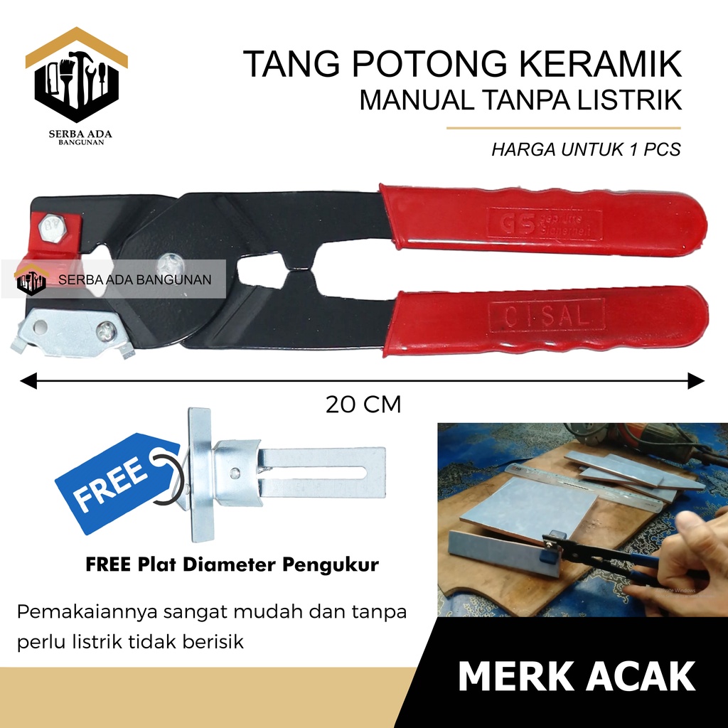 Tang potong pemotong keramik roda manual / cutter serbaguna murah bgs