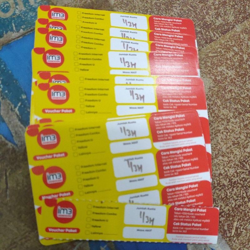 Voucher Indosat 1gb 3hari