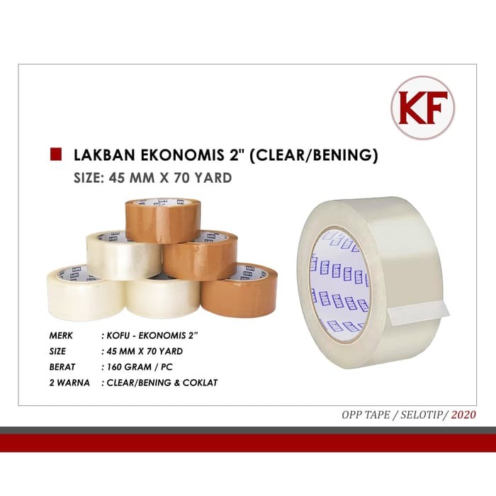 

LAKBAN EKONOMIS 2 INCH (CLEAR / BENING)