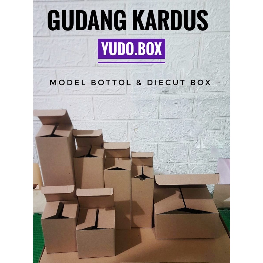 

kardus karton uk. 7 x 7 x 10 cm model diecut botol