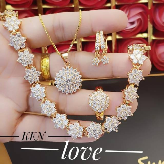 Xuping set perhiasan lapis emas 24k 2148