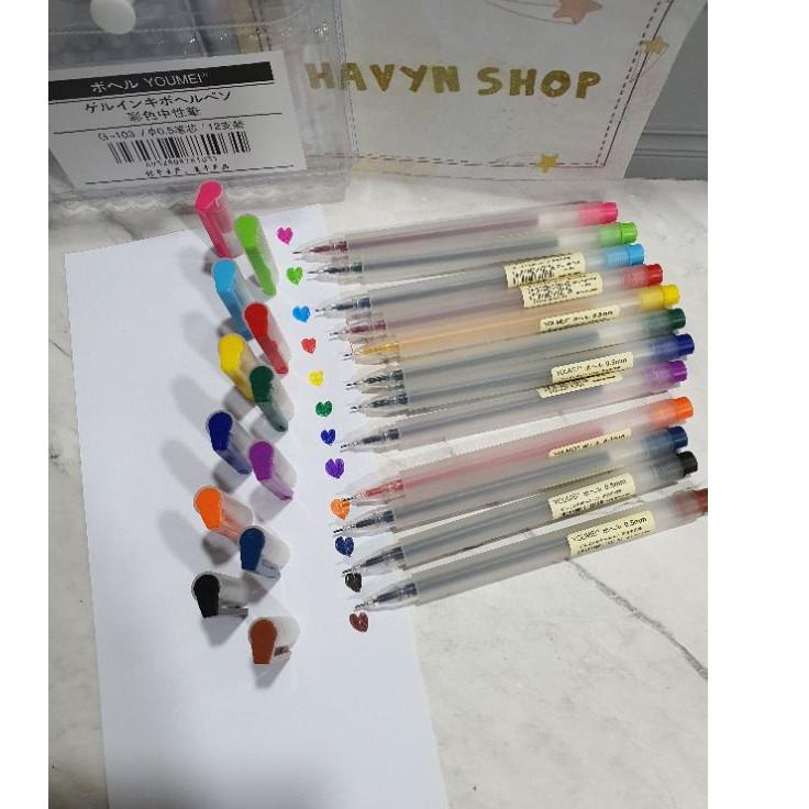 

ル 12pc pen gel warna warni YOUMEI/gel pen warna warni Model Baru
