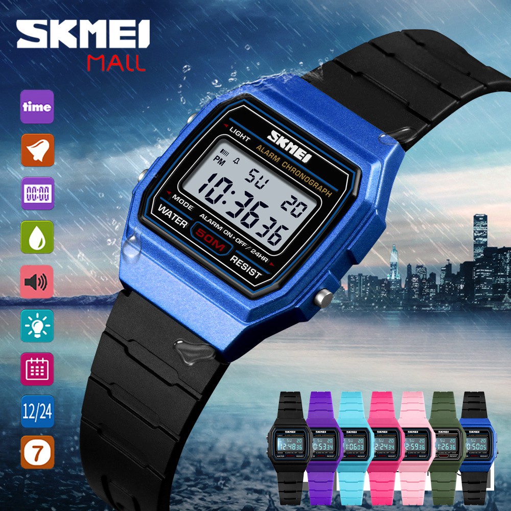 SKMEI 1460 Jam Tangan Digital Casual Warna-warni untuk