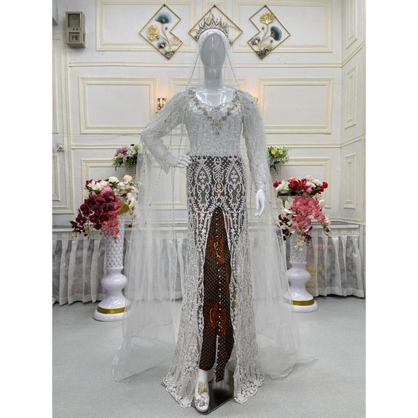 KEBAYA AKAD PUTIH/KEBAYA AKAD NIKAH/KEBAYA AKAD