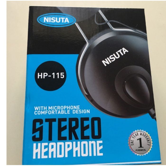 Headset Nisuta Mikuso HP 115 With Microphone - Headphone