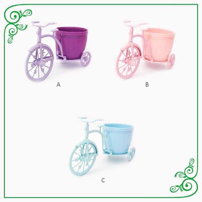 Vas Bunga Pot Keranjang Sepeda Gentong Besar Pajangan Meja Hiasan