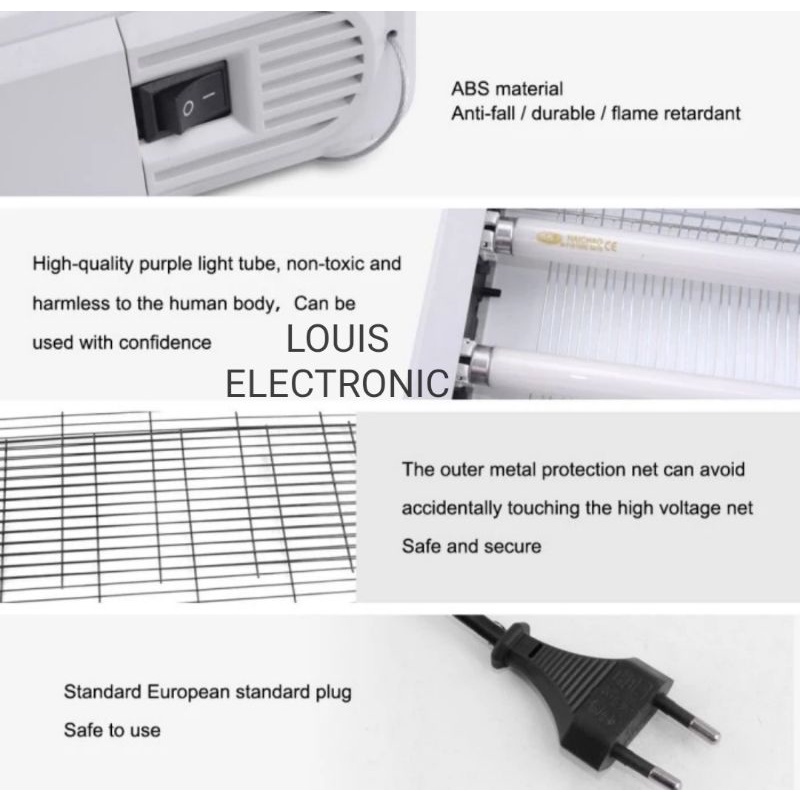 Alat Penangkap Nyamuk Insect Killer Pembasmi Serangga 20 Watt X 2 UV