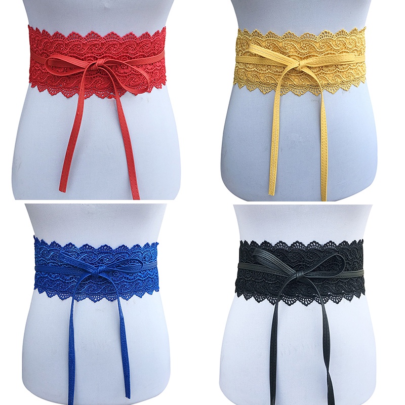 Sabuk Wanita Belt Fashion Gesper Wanita Girdle Wide Obi Sabuk Tali Pinggang Renda