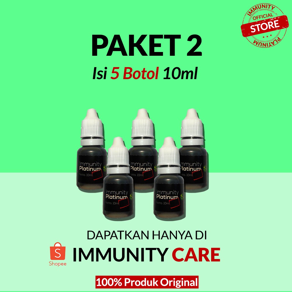 Paket 2 Immunity Platinum 10ml (Isi 5 Pcs)