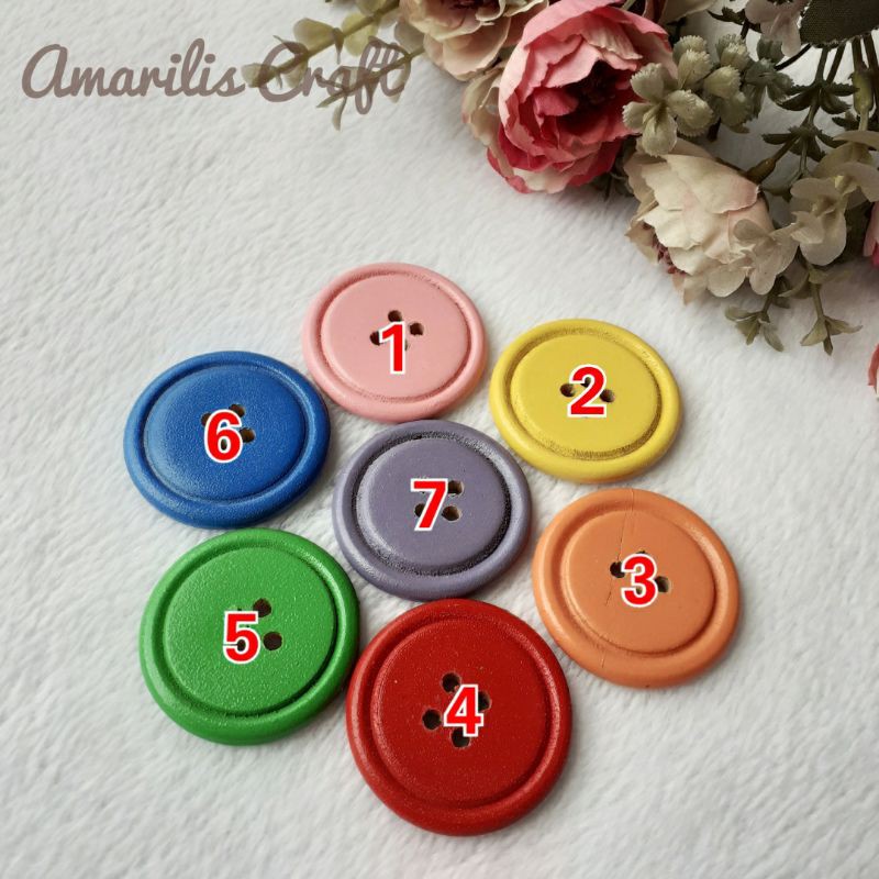 [1pc] Kancing Kayu 4cm Lokal