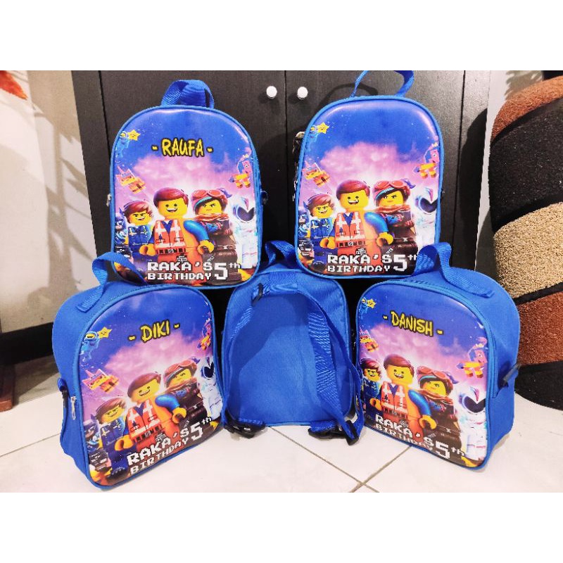 Tas ransel 3in 1 oval souvenir gambar printing castem free desain gambar bisa dikasih nama