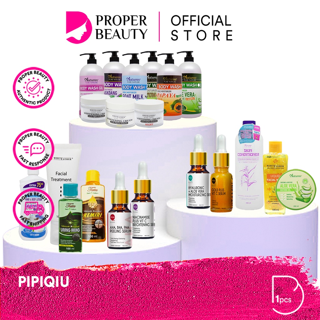 PIPIQIU Indonesia / Serum Niacinamide Plus Vit C Brightening Aha Bha Pha Peeling Hyaluronic Gold