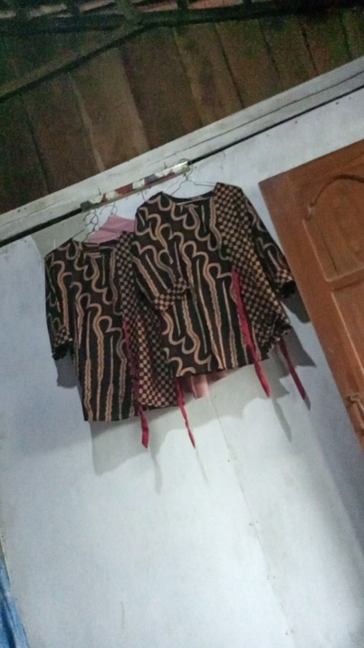 Tey-17 Batik Wanita Asj Sa Hrb026 Kenongo Kemeja Tosca Pendek