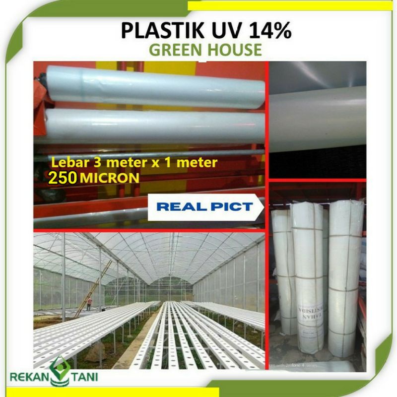 Plastik UV Green House 3 Meter x 1meter, 250 Micron 14%