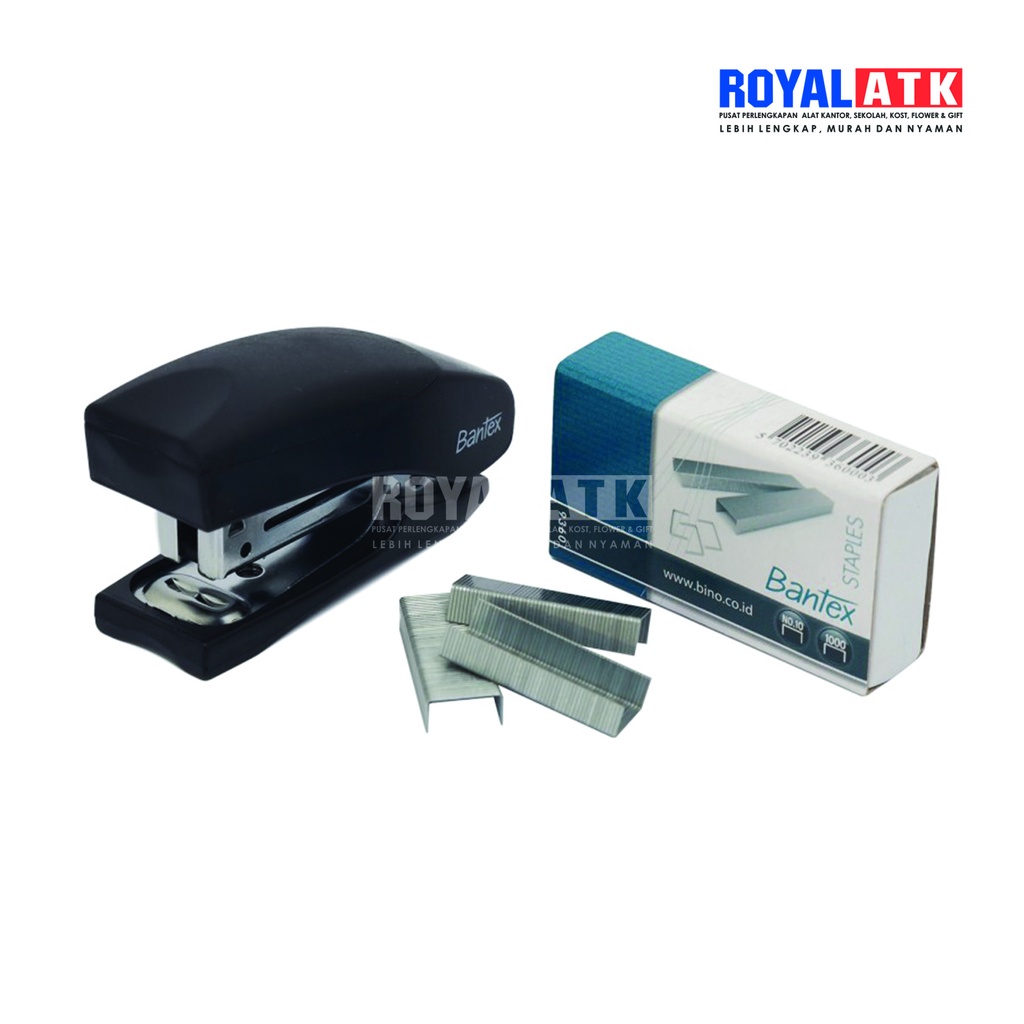 MINI STAPLER W/STAPLES NO 10 BLACK 9330 10 BANTEX