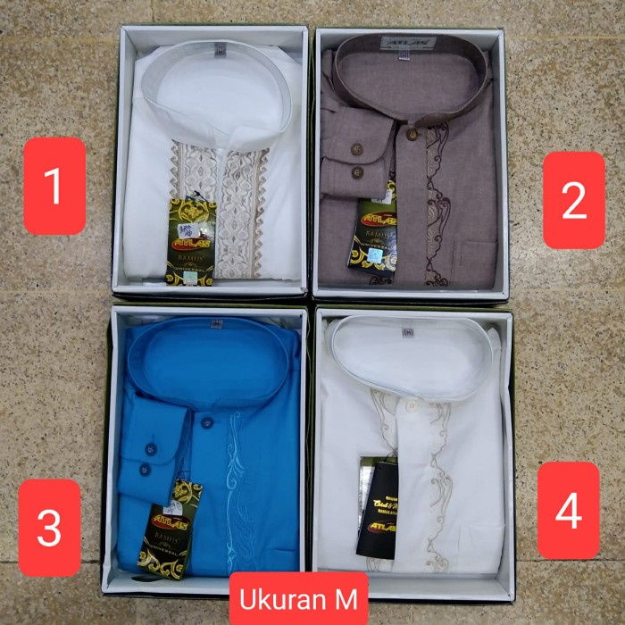 Baju Koko Atlas lengan panjang original ukuran M