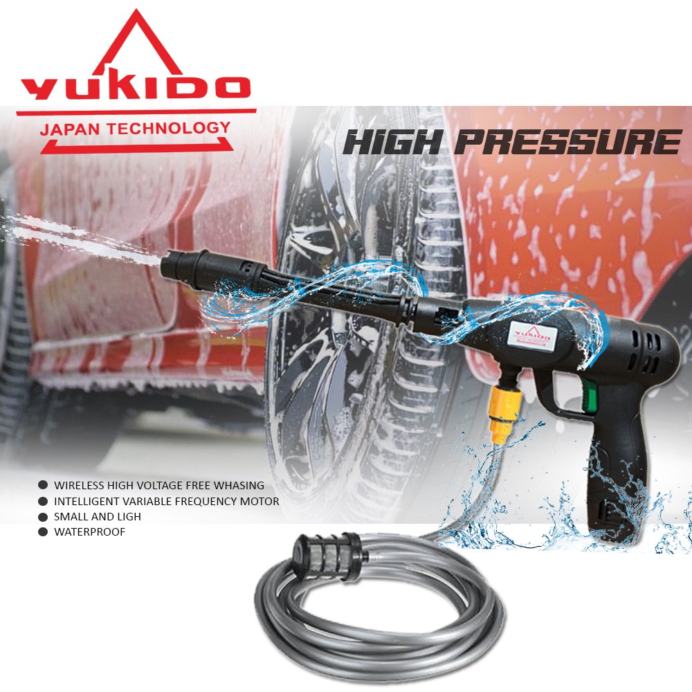 PROMO TERKINI!!!! Cordless Jet Cleaner YUKIDO 36V/JLD 21V Mesin Steam Mobil AC Motor Baterai