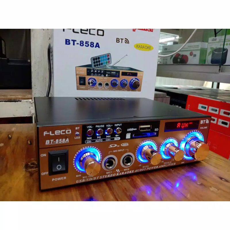 POWER AMPLIFIER BLUETOOTH FLECO BT-858A - AMPLi KARAOKE FLECO F-858A - Ampli Wireless