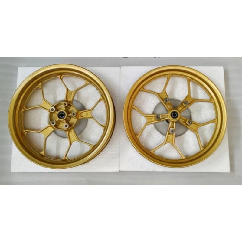 velg ROSSI R15 v2 Xabre double disk velg lebar R15 old warna gold mate