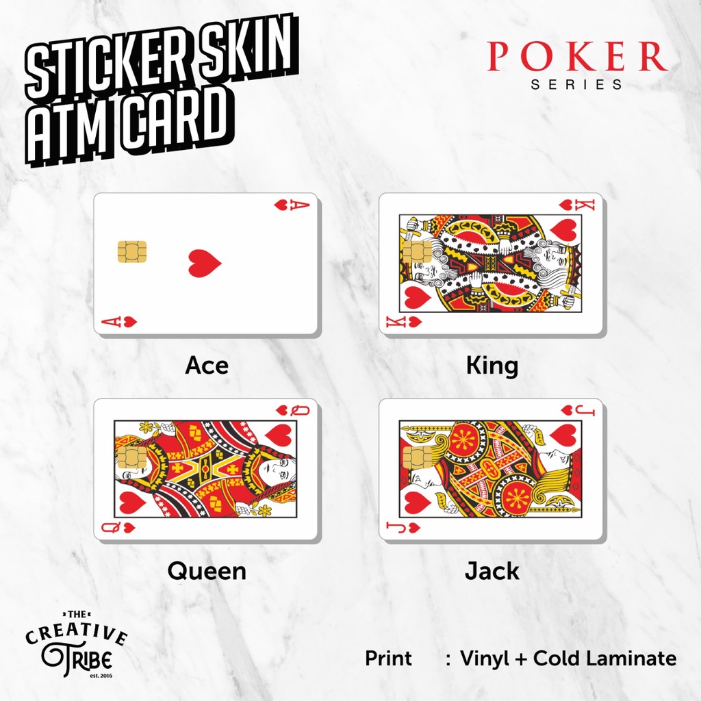 

Sticker Skin ATM Card Poker Remi - Vinyl Debit Credit Emoney Flazz