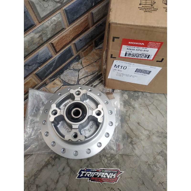 Tromol belakang supra X 125 DD double disk disc ori baru AHM 42635-KGP-910