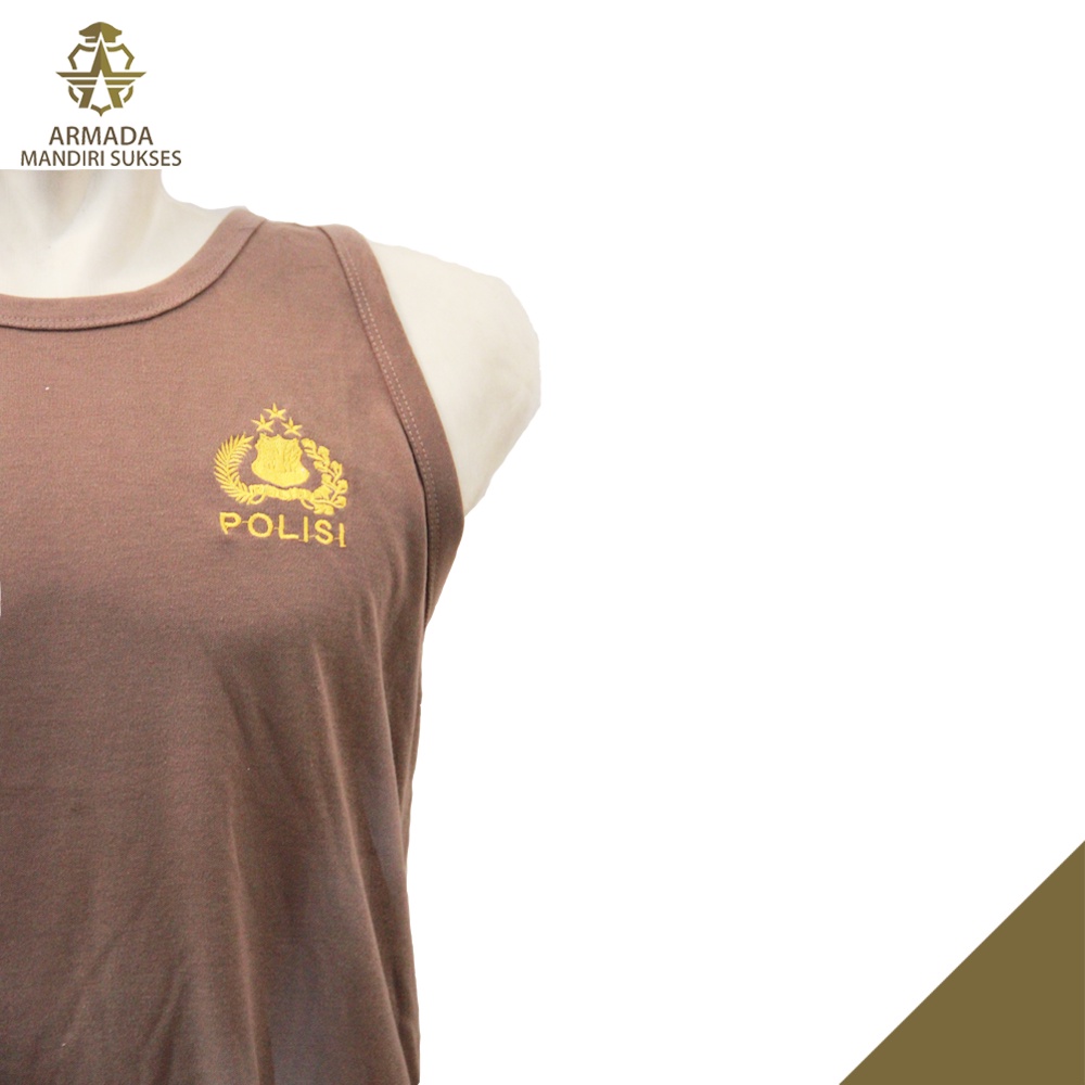 Kaos Singlet Polisi Logo - Kaos Dalam Polisi