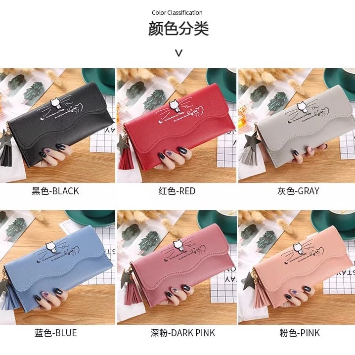 Dompet Panjang Wanita  Dompet Import Real PictALADIN