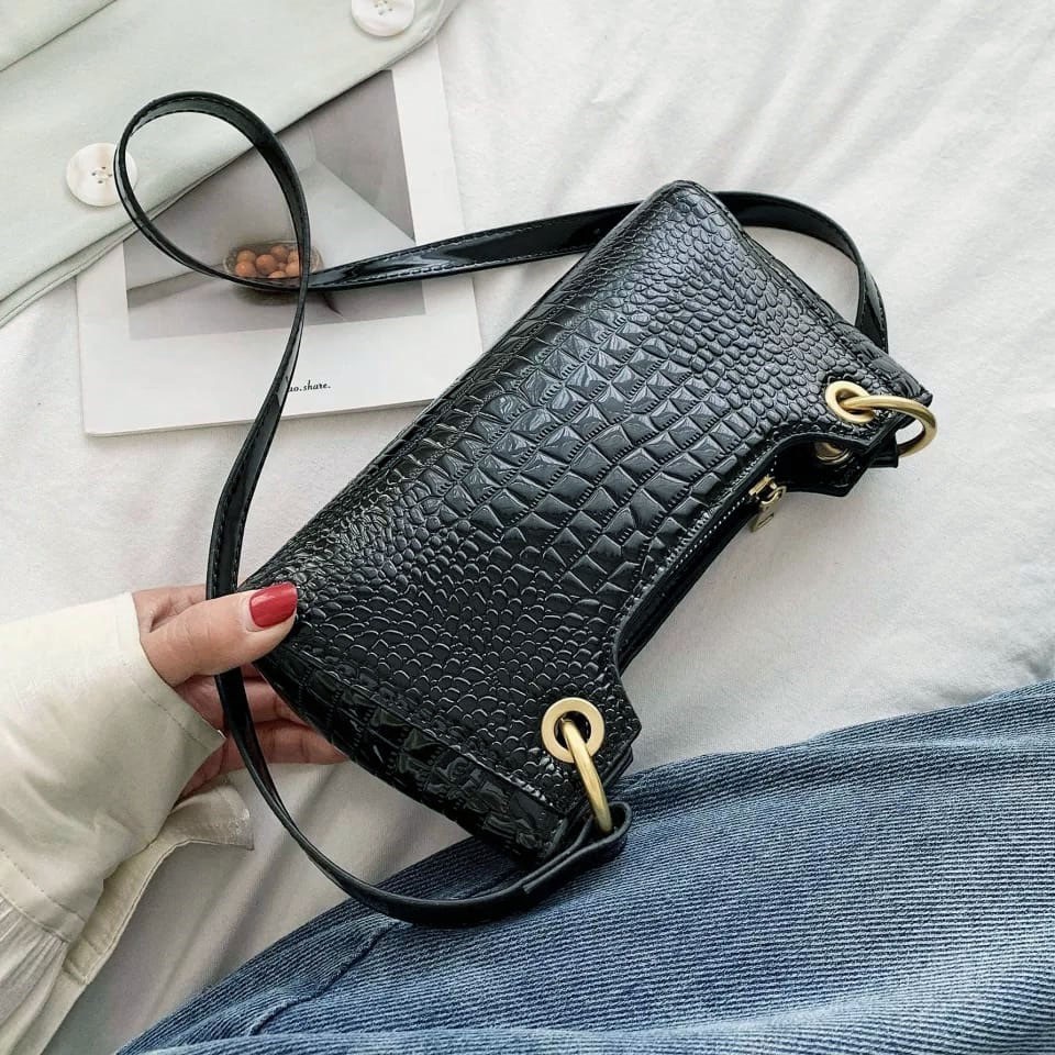 Zalfa Tas Selempang Ring Croco Shopee Indonesia