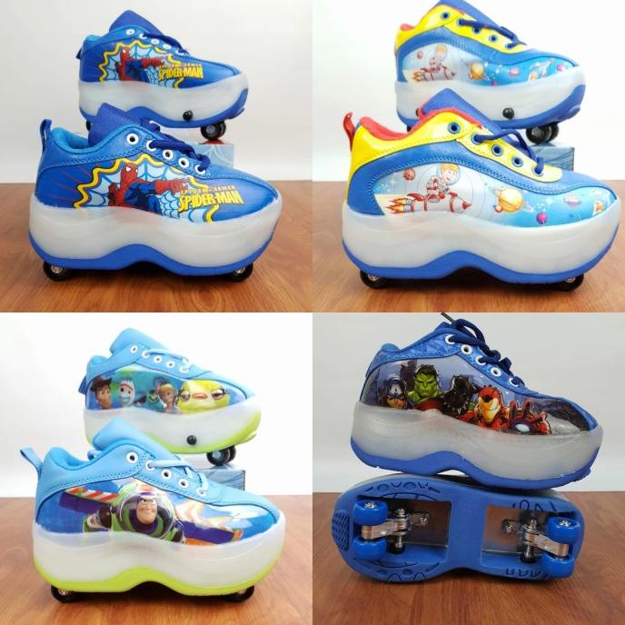 sepatu roda 4 anak laki laki/sepatu roda karakter