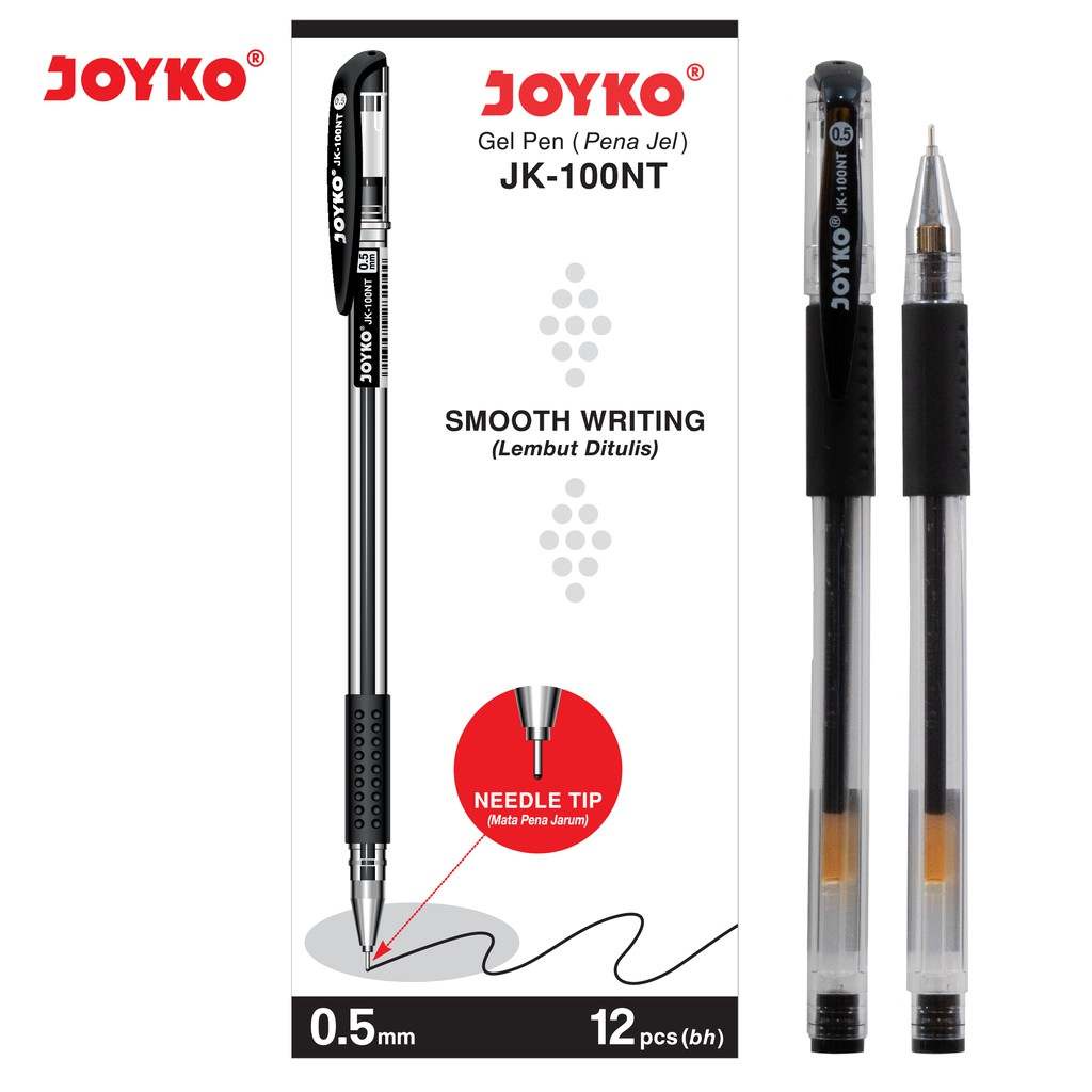 

pulpen gel joyko jk-100 tinta hitam