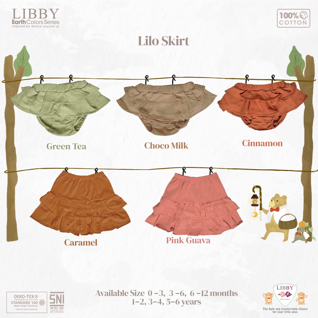 ROK ANAK - LIBBY LILO SKIRT ALL COLOUR 0-3m/3-6m/6-12m/1-2y/3-4y/5-6y