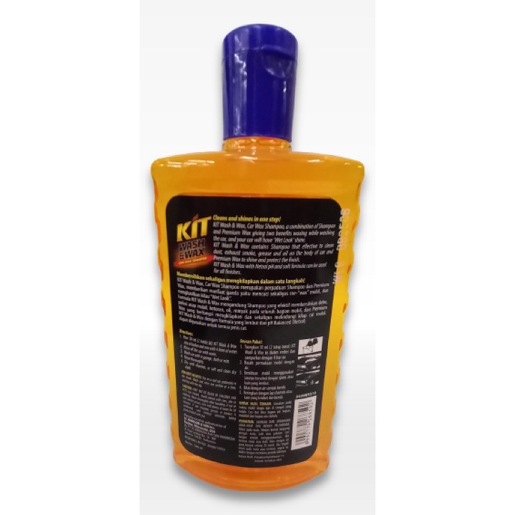 Kit Wash &amp; Wax Shampoo Pembersih Mobil 500ml