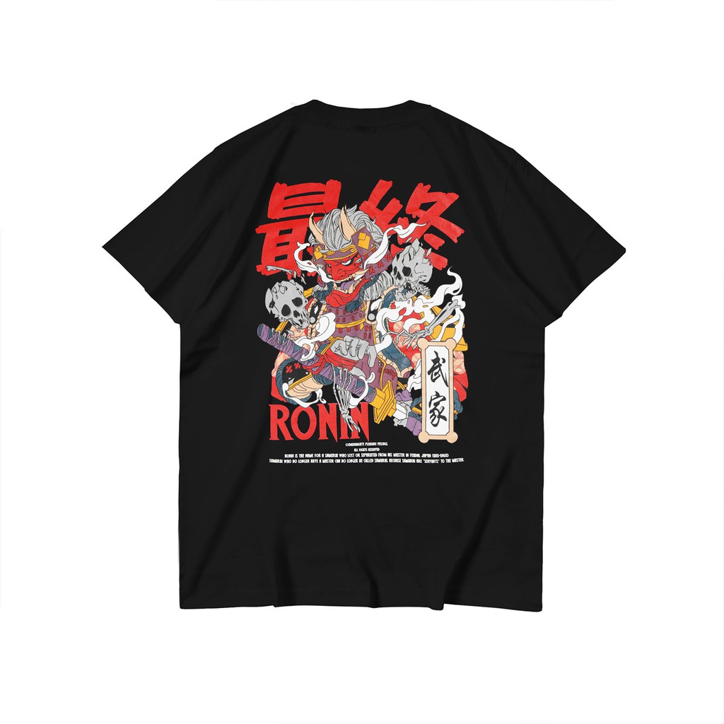 LAST RONIN TS - KAOS DISTRO ORIGINAL NAUGHTY.TM PRIA/WANITA BLACK
