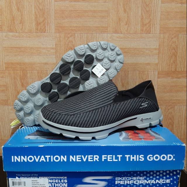 Sepatu Skechers Go walk 3 Lounge / Gray / slip on / Casual / Murah