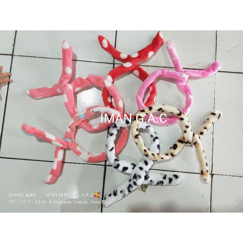 bando bludru kawat bunny chibi/ bando bludru chibi.headband bulu