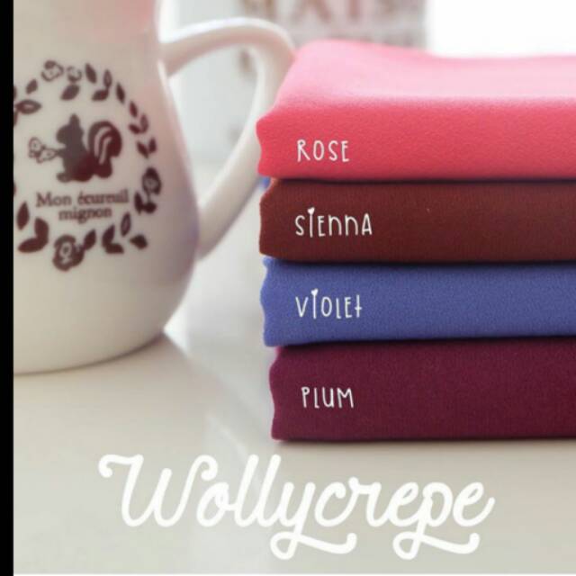 Segiempat woolycrepe / wolycrepe / s4/ jilbab/ khimar