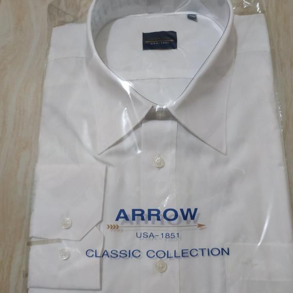 Kemeja Arrow Putih Lengan Panjang Regular
