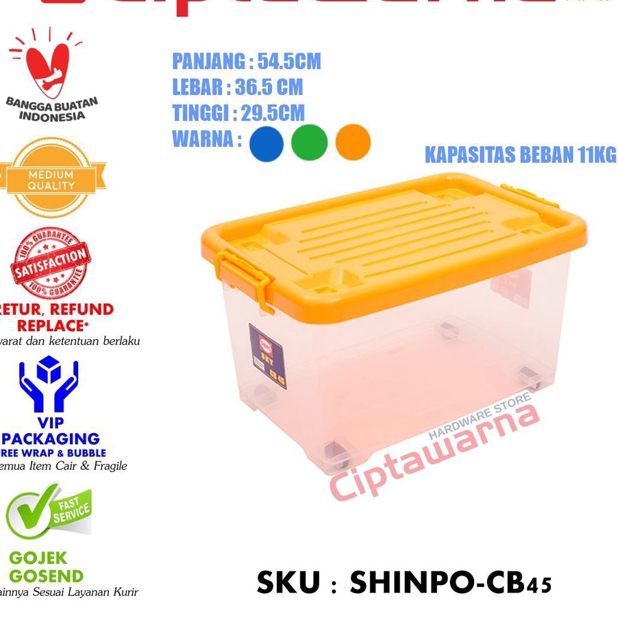 Shinpo Container CB45 CB 45 Box Kotak Penyimpanan Barang CB 45 Liter